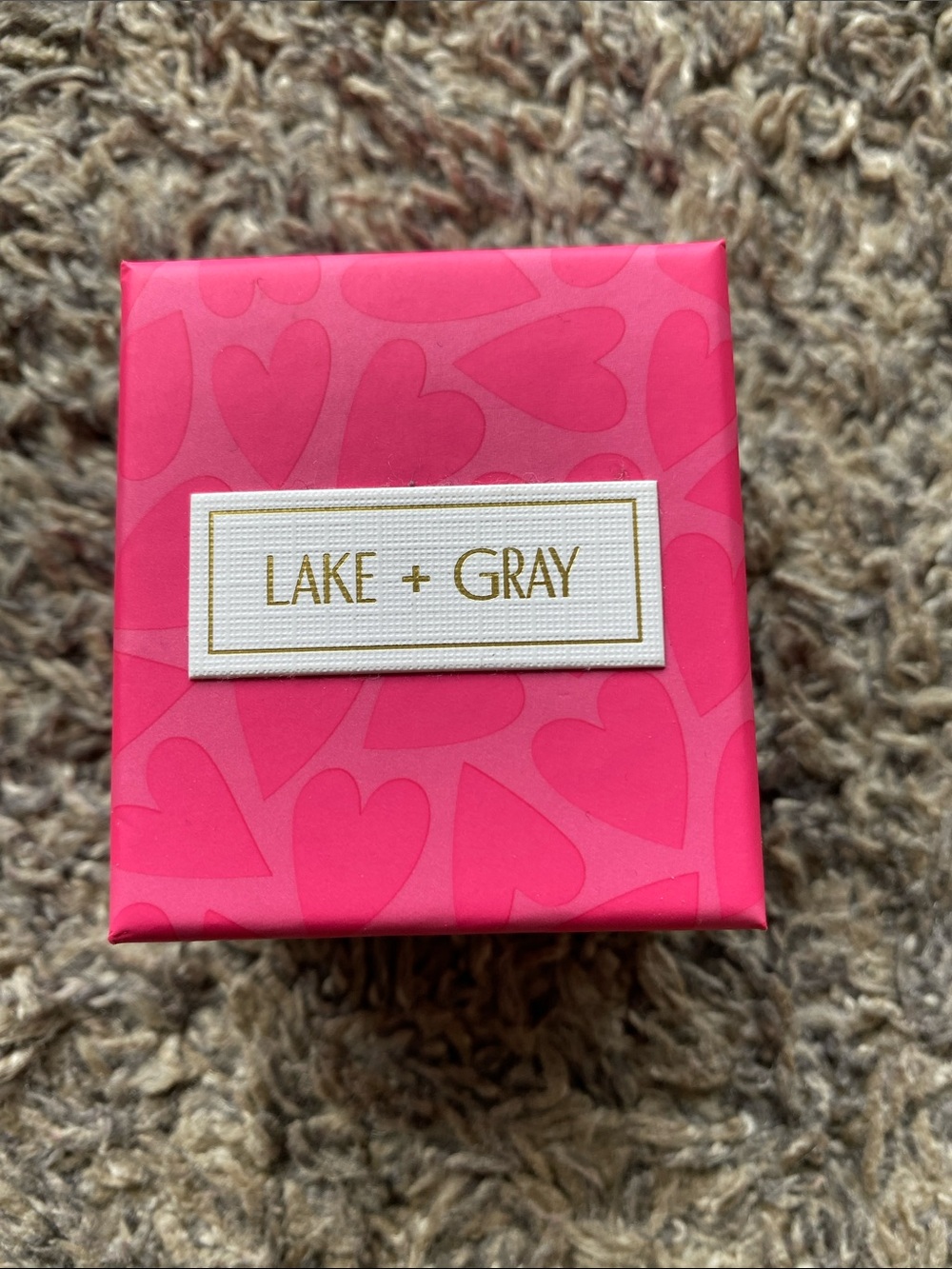 Empty Pink Heart Earring Box